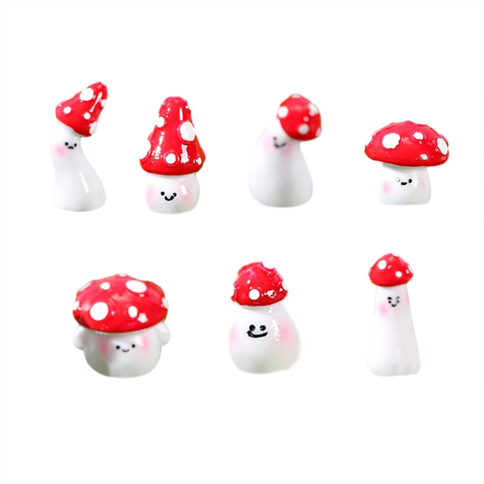 Snowflake Ornament 7pcs Mini Agarics Crafts Garden Agarics Tiny Resin Agaric Decor False Agaric Miniatures Statue For Bonsai Micro Craft 70Th Birthday Gifts For Men