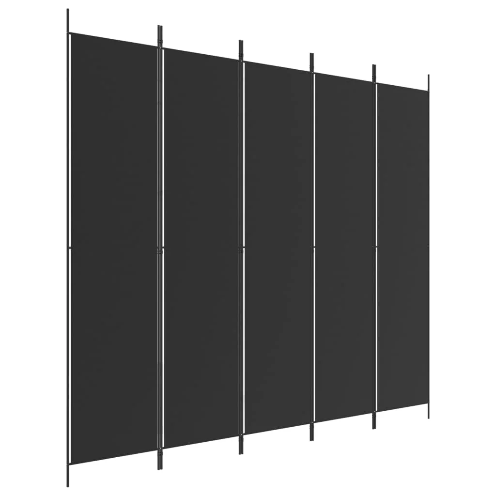 Anself 5-Panel Room Divider Black 98.4