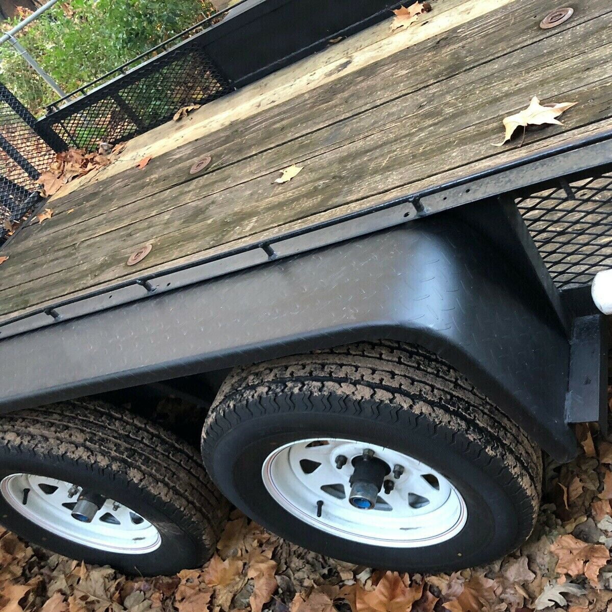 Teledu (2)- Steel Diamond Tread Plate Tandem Axle Trailer Fenders 10-1/4