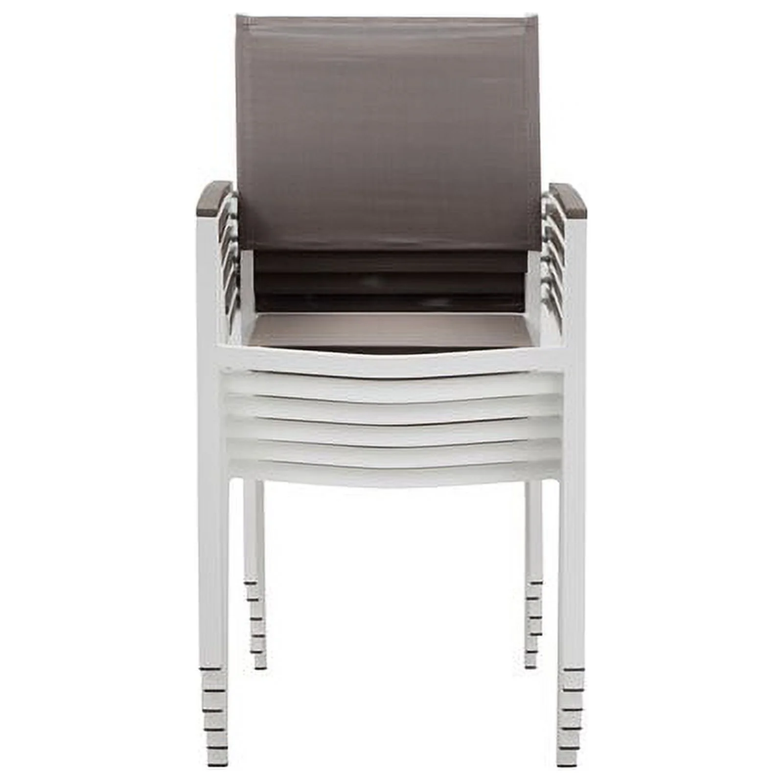 Pangea Home Chester 15-piece Modern Aluminum Patio Sofa Set in White/Gray