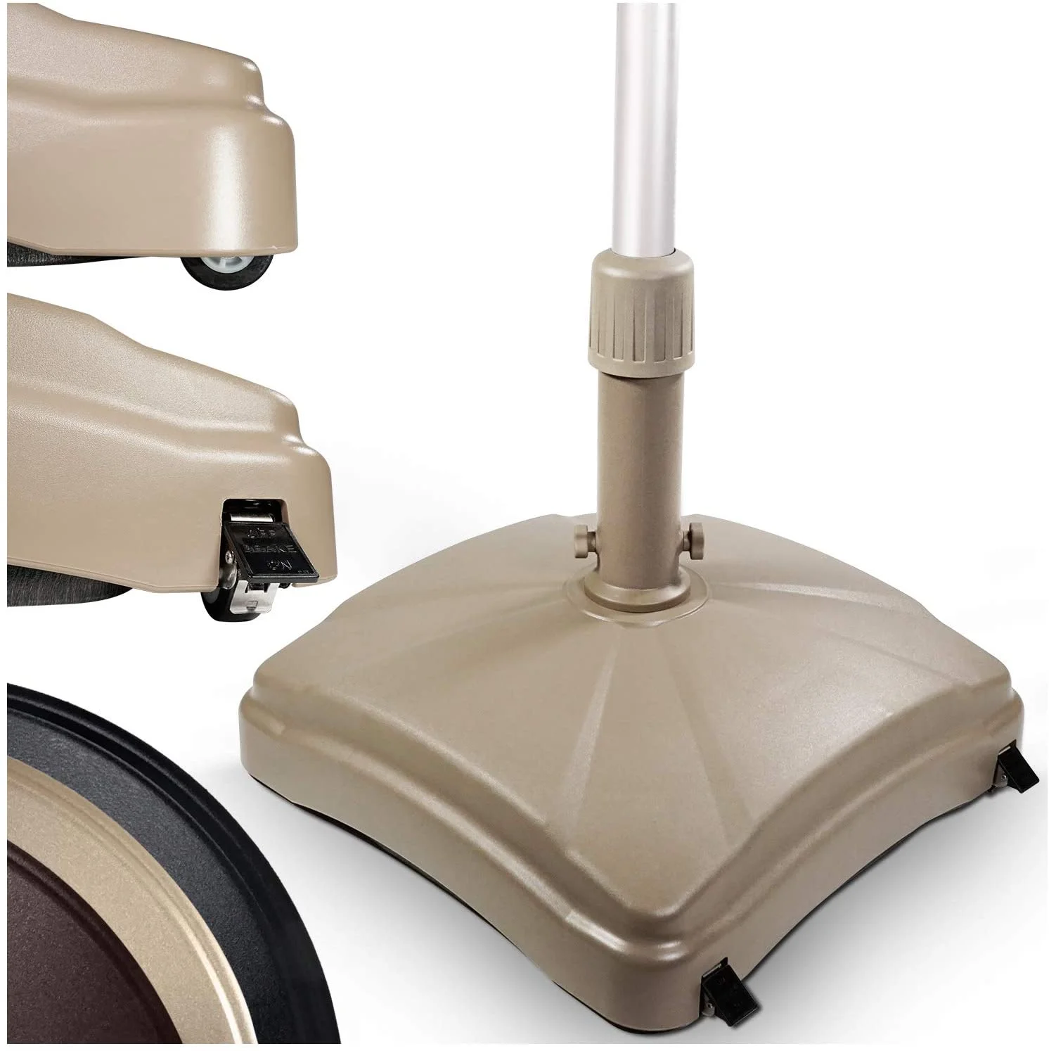 Shademobile Rolling Umbrella Base-Sand