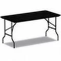 Alera ALEFT727218BK Wood 71-7/8 in. x 17-3/4 in. x 29-1/8 in. Folding Table - Black