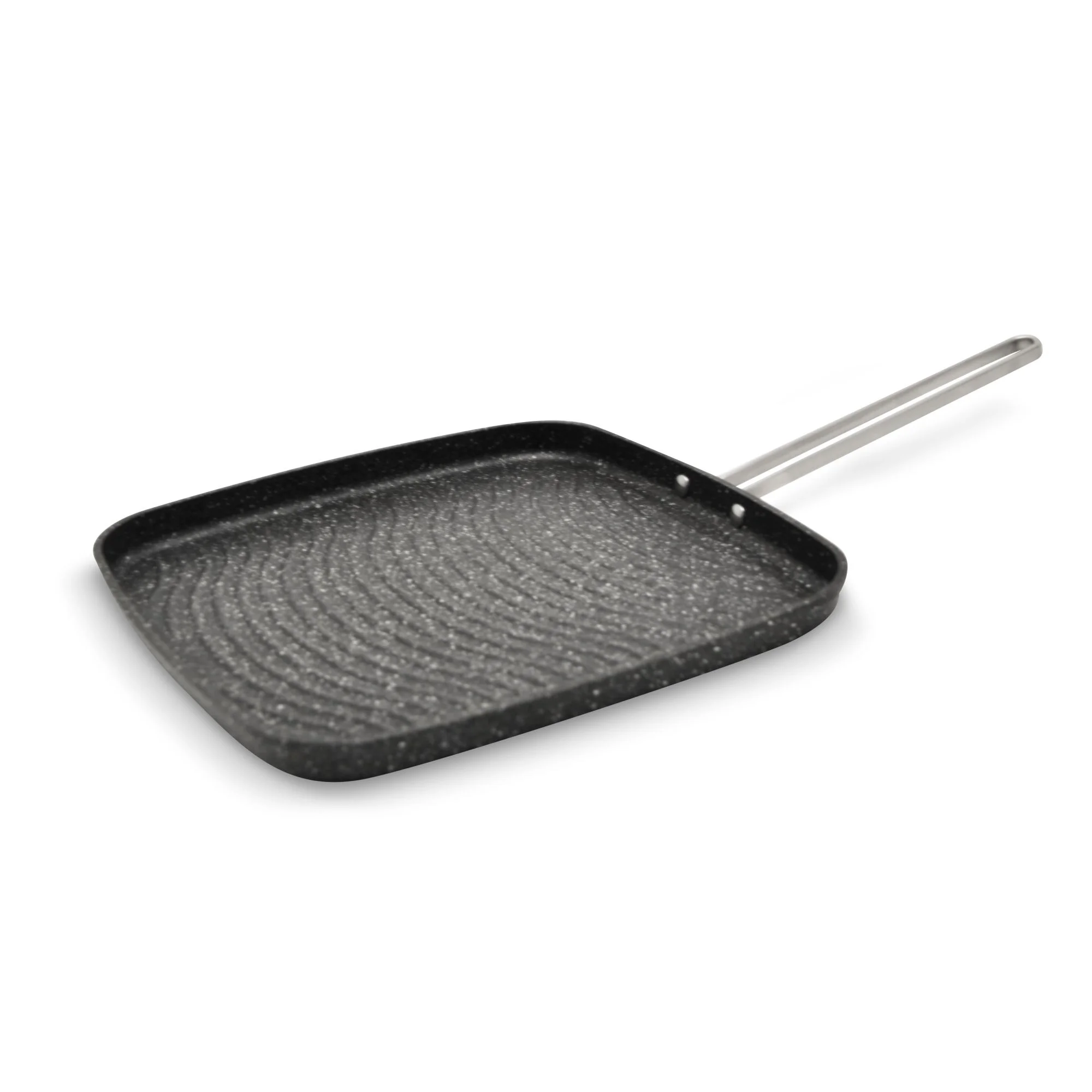 THE ROCK by Starfrit Grill Pan with Stainless Steel Wire Handle, 10