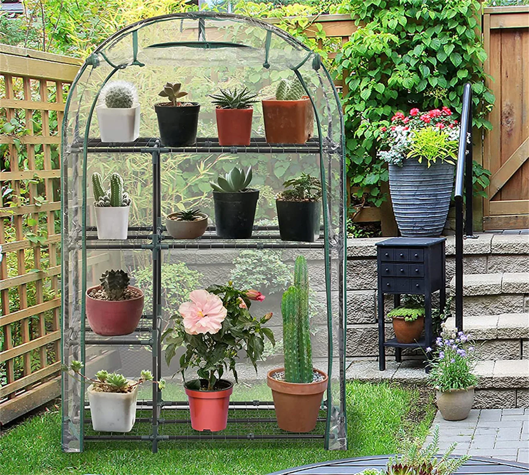 Mini Greenhouse-4-Tier Indoor Outdoor Greenhouse