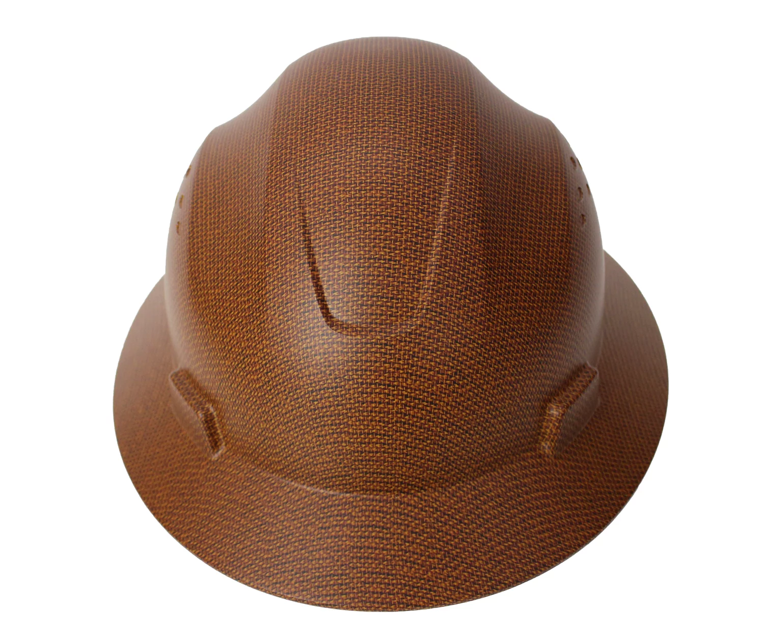 RK Safety RK-HP44-DESIGN, Hard Hat Brim Style with 4 Point Ratchet Suspension (1 EA, Brown)