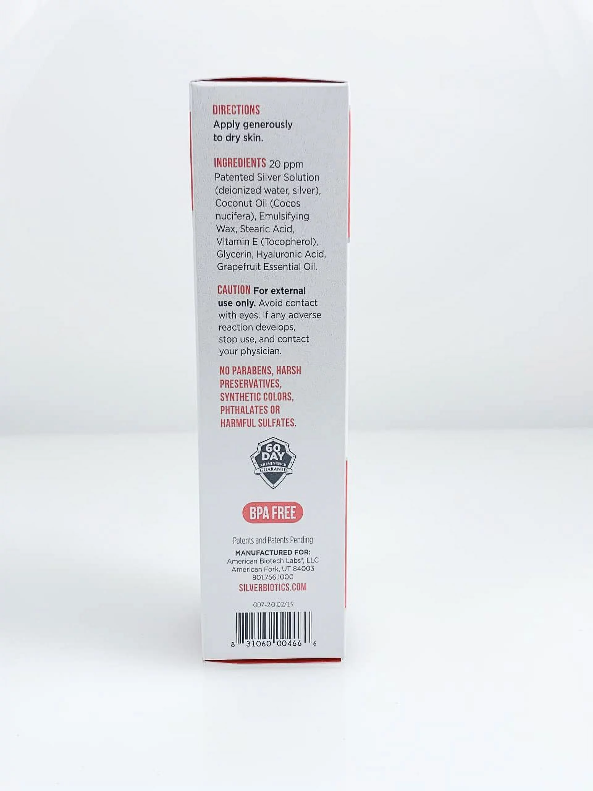 American Biotech Labs Silver Biotics Solution Healing Colloidal Silver Cream 3.4 oz.