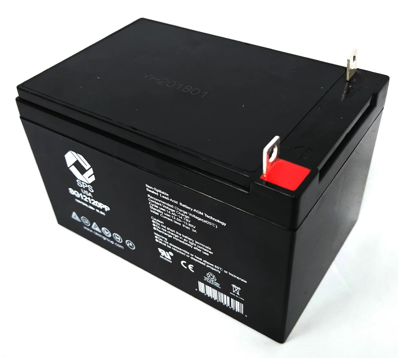 SPS Brand 12V 12 Ah Replacement Battery (SG12120PP) for Schumacher DSR XP750 (1 pack)