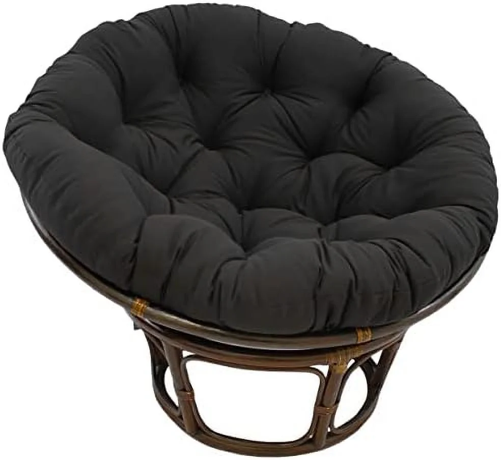 HBROLJF Bali 42-inch Papasan Chair with Twill Cushion Indigo