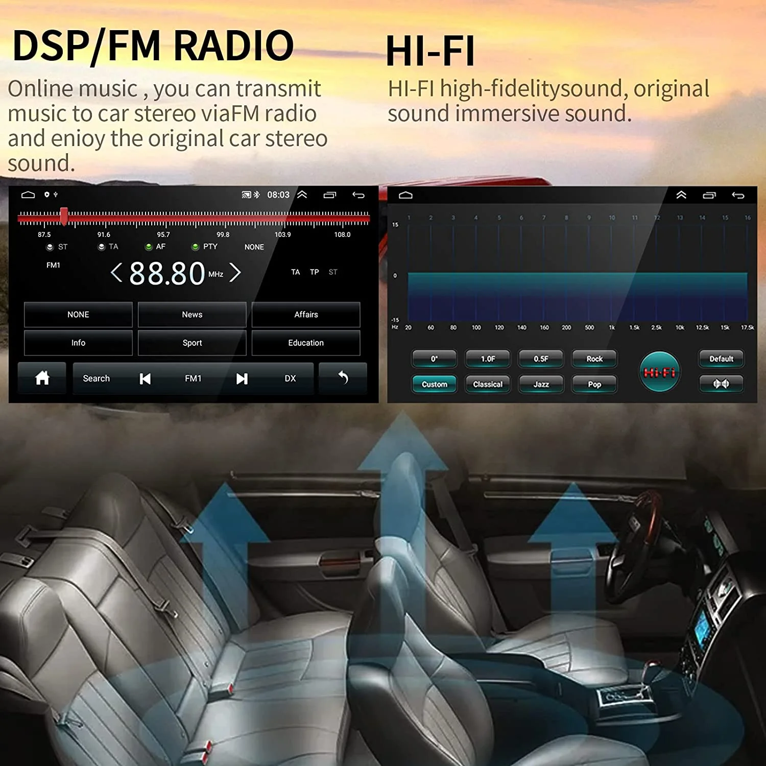 1G+32G Double Din Android 13 Car Stereo with Wireless Carplay Android Auto, 10.1 Inch Touch Screen Car Radio with HiFi/BT/GPS Navigation Support Fastboot Backup Camera WiFi Connection