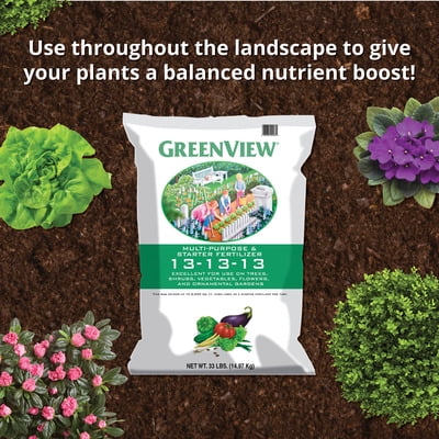 GreenView Multi-Purpose & Starter Fertilizer 13-13-13 Food - 33 lbs.