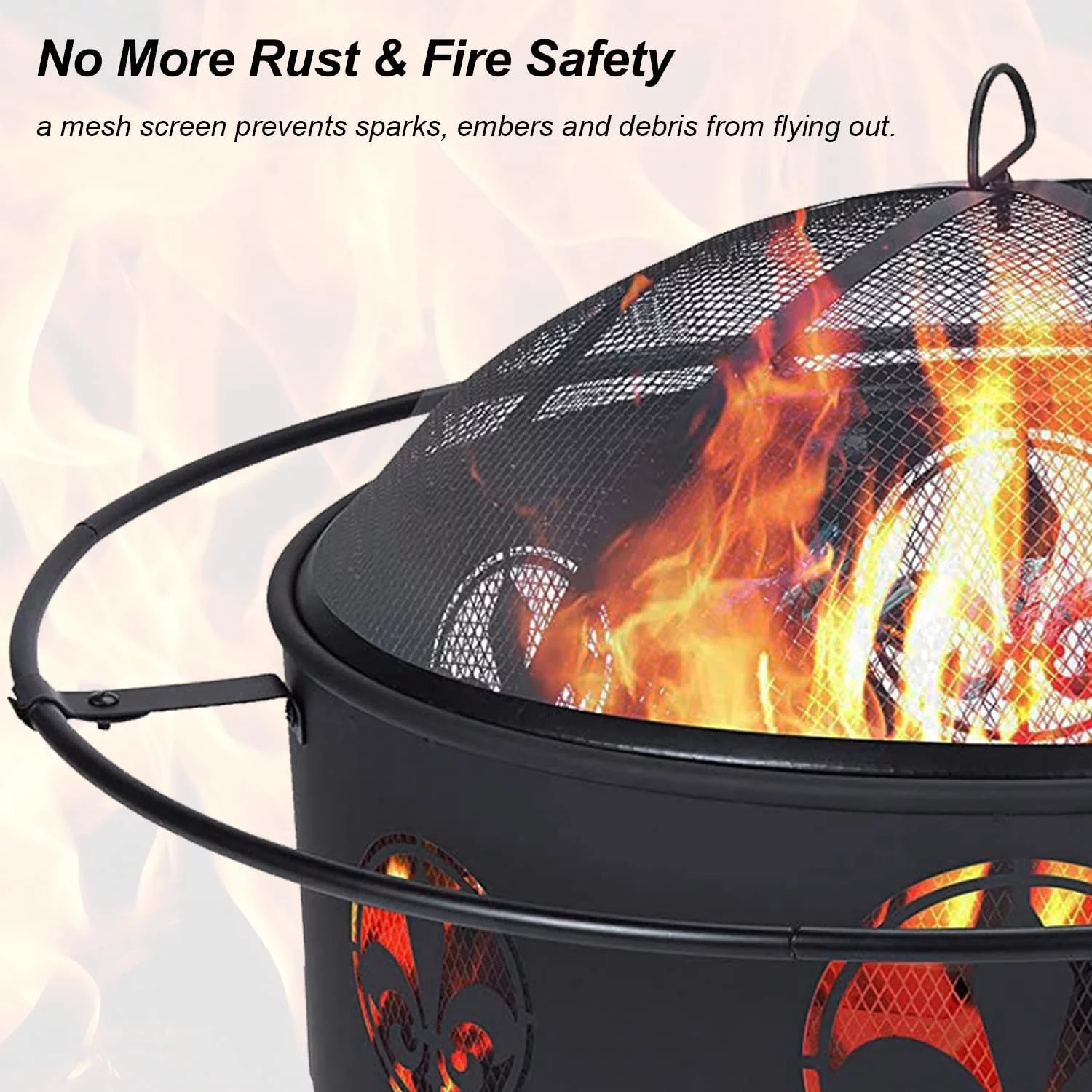 YRLLENSDAN Outdoor Fire Pit Table for Outside, 32