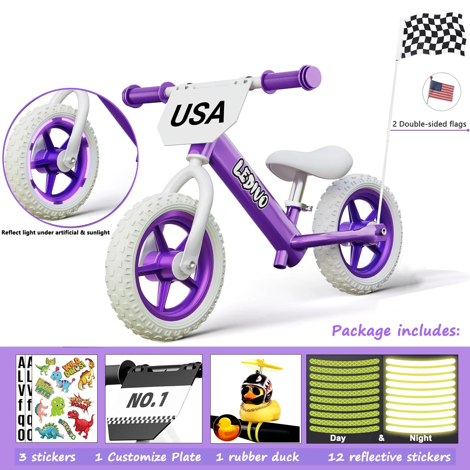 Toddler Balance Bike 2 Year Old, Age 18 Months to 5 Years Old, 12\