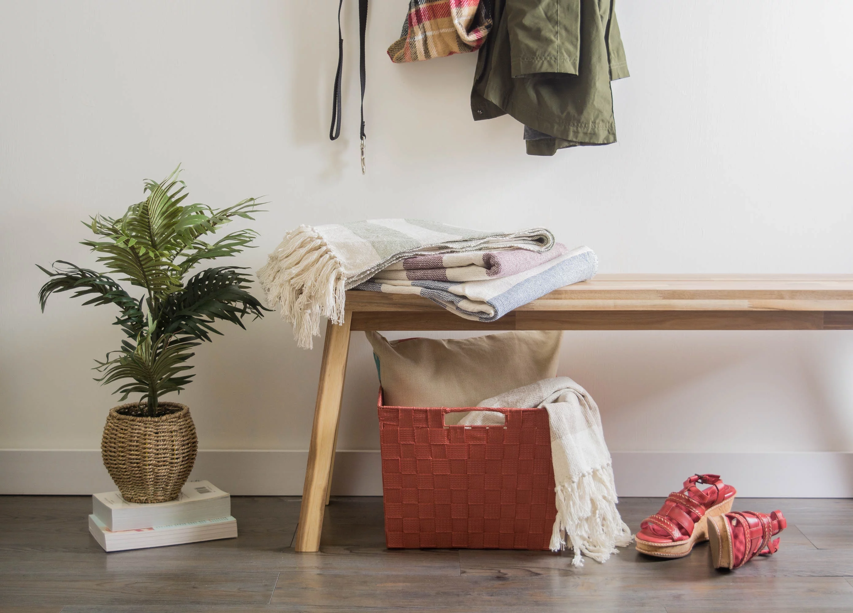 DII Rustic Farmhouse Cotton Cabana Striped Throw Blanket, Stone