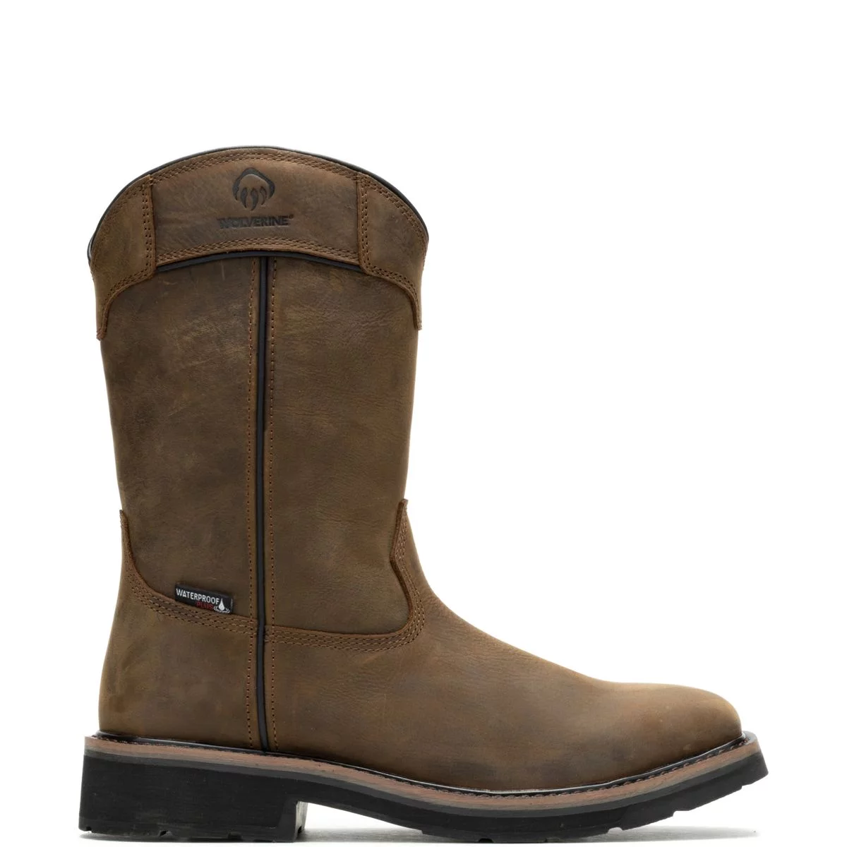 Wolverine Rancher Pull-Tab Waterproof Wellington Work Boot Men Dark Coffee