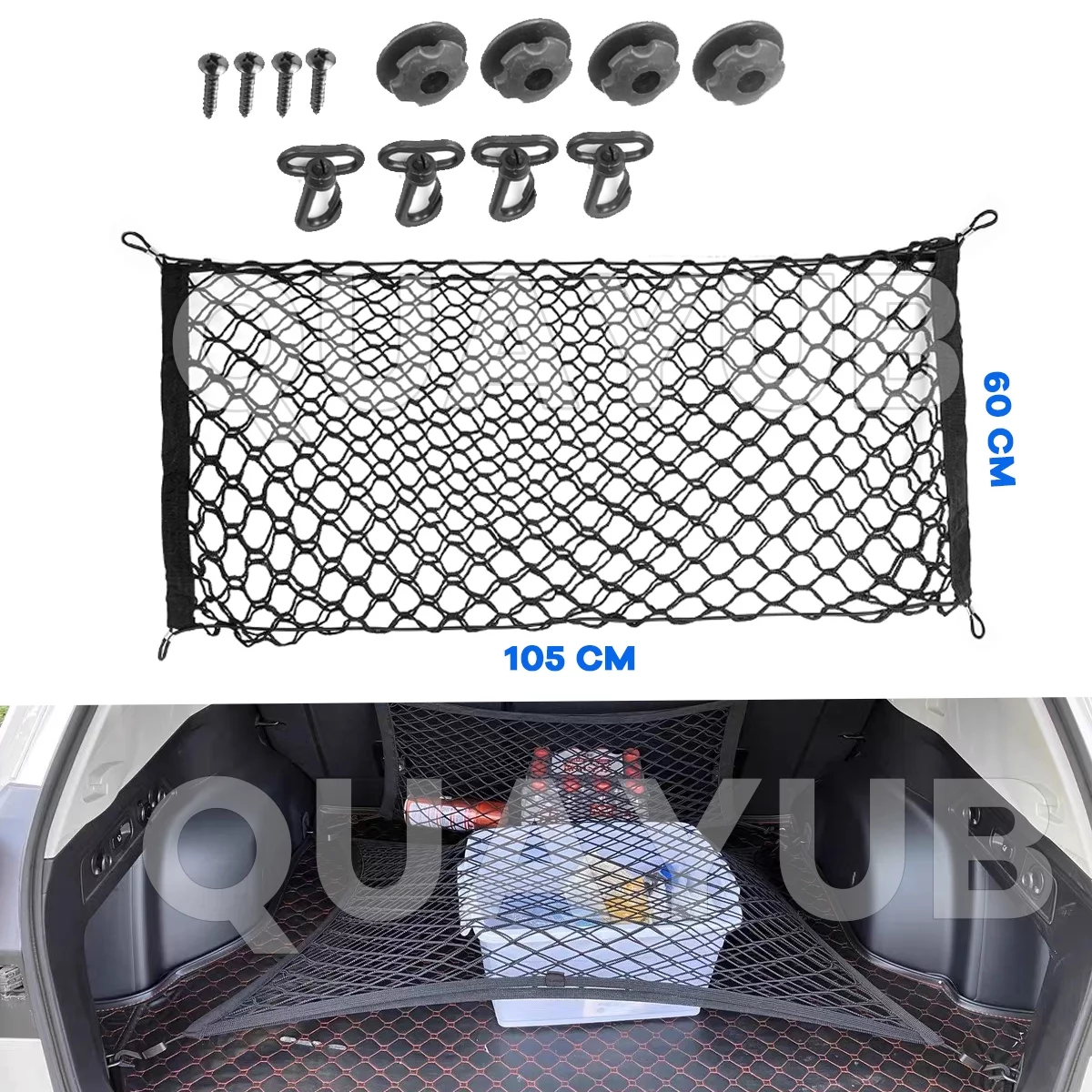 105 x 60 CM Rear Trunk Envelope Style Cargo Net New for CHEVY TRAVERSE 2018-2022
