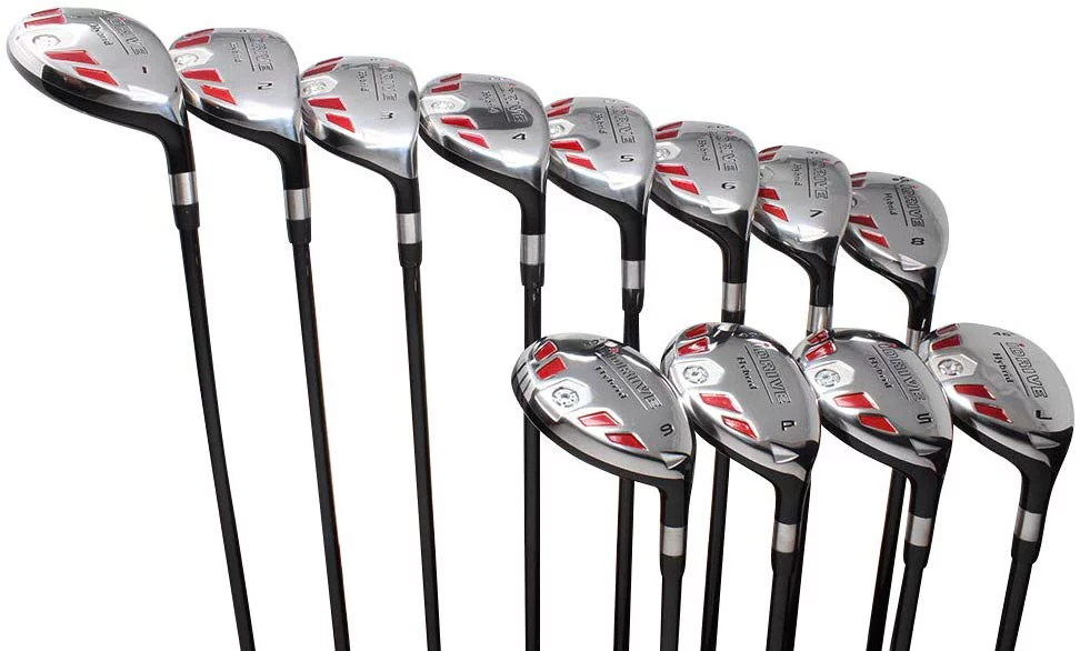 Women's Golf All Ladies iDrive Hybrids Complete Full Set which Includes: #1, 2, 3, 4, 5, 6, 7, 8, 9, PW, SW, LW. Lady Flex Right Handed Utility L Flex Club