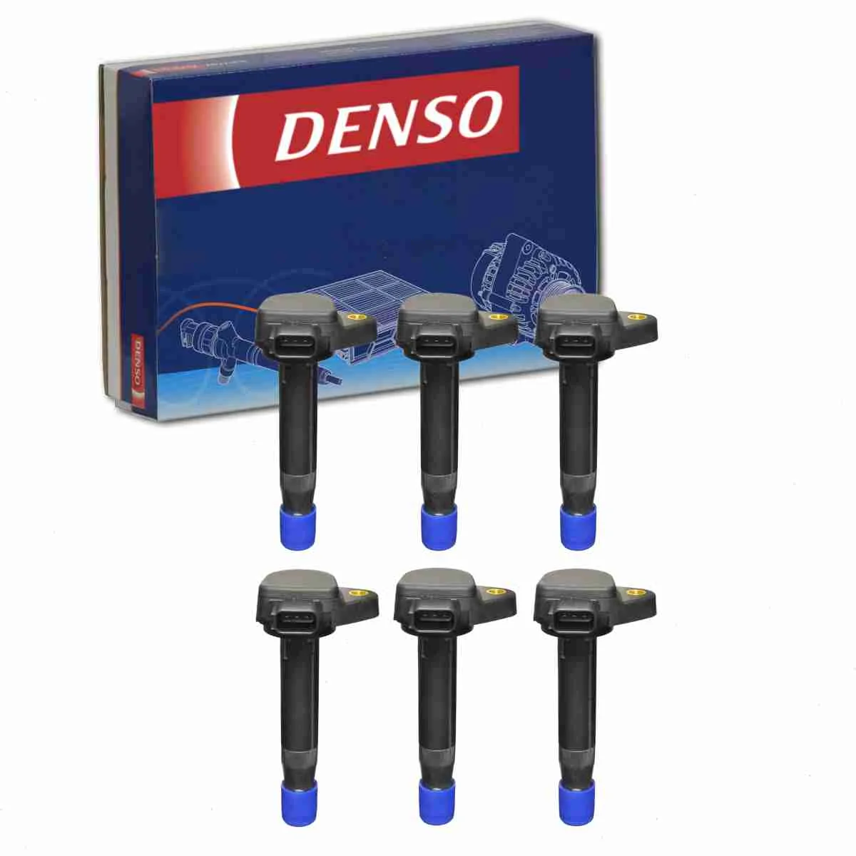 6 pc DENSO Direct Ignition Coils compatible with Acura TL 3.2L 3.5L V6 1999-2008
