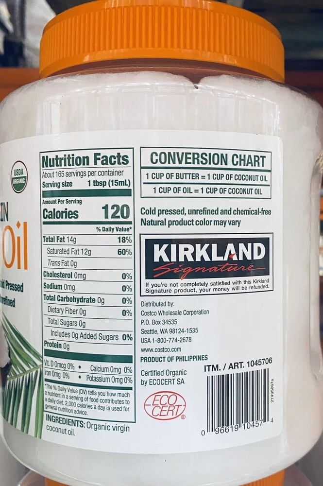 Organic Coconut Oil Virgin Cold Pressed Unrefined 84 oz