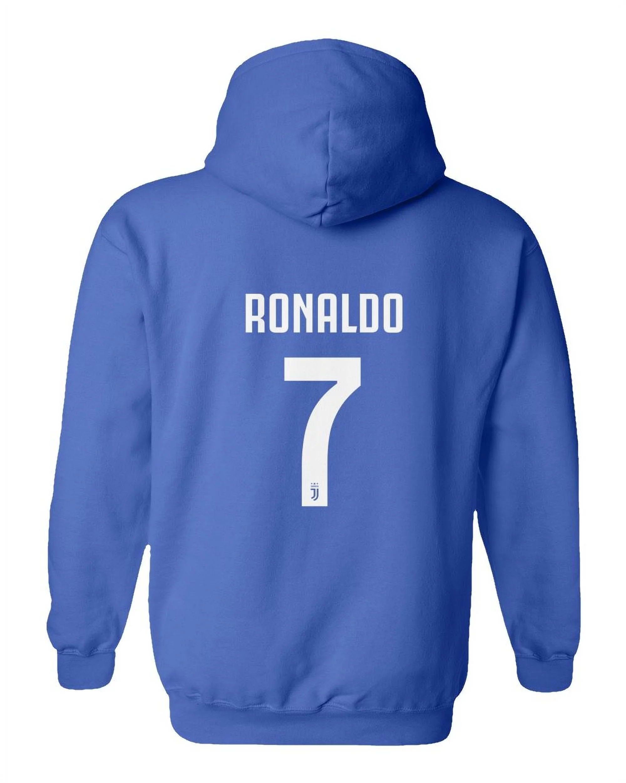 Soccer Shirt #7 Ronaldo CR7 Cristiano Juve Boys Girls Youth Hooded Sweatshirt (Royal, Youth Small)