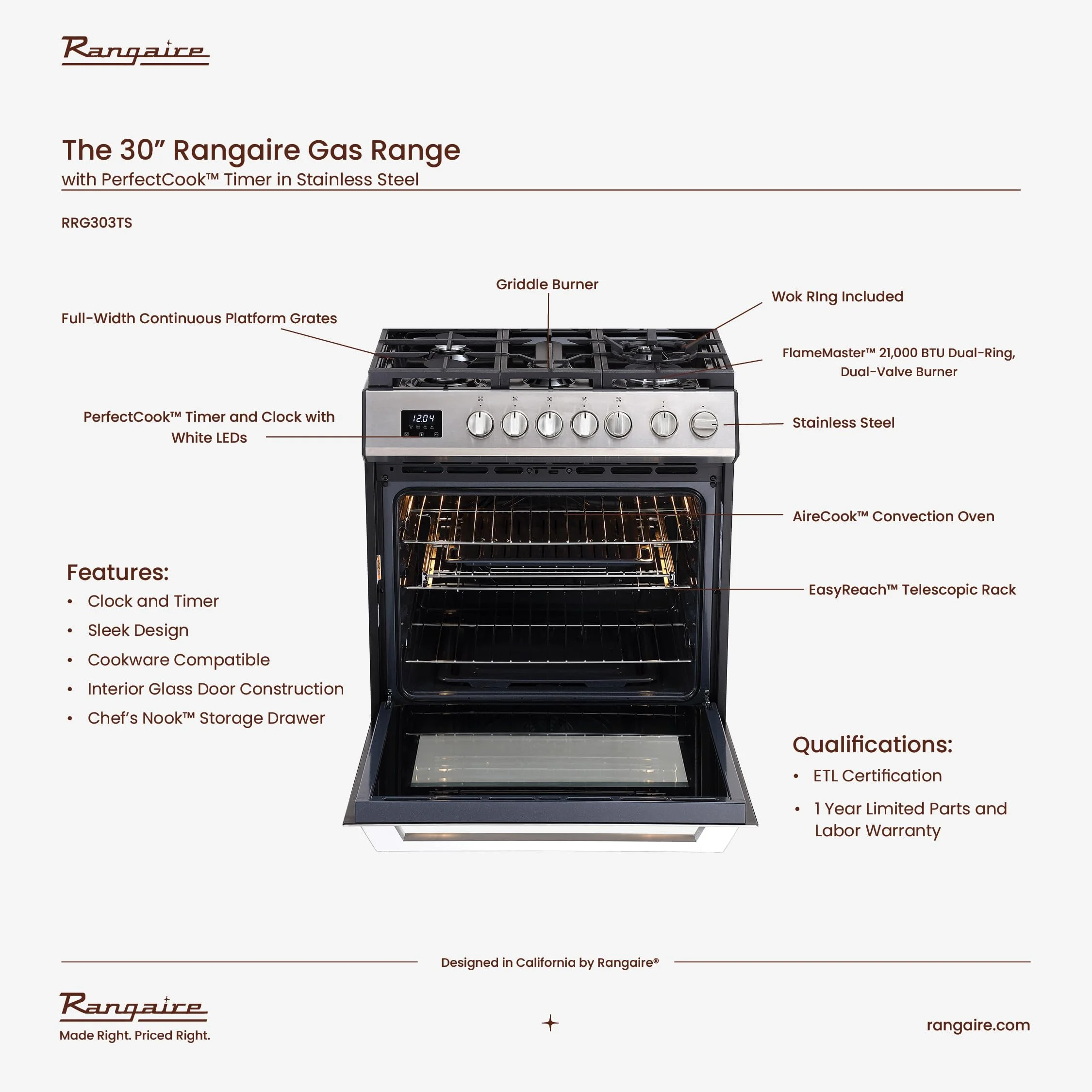 Rangaire RRG303TS 30