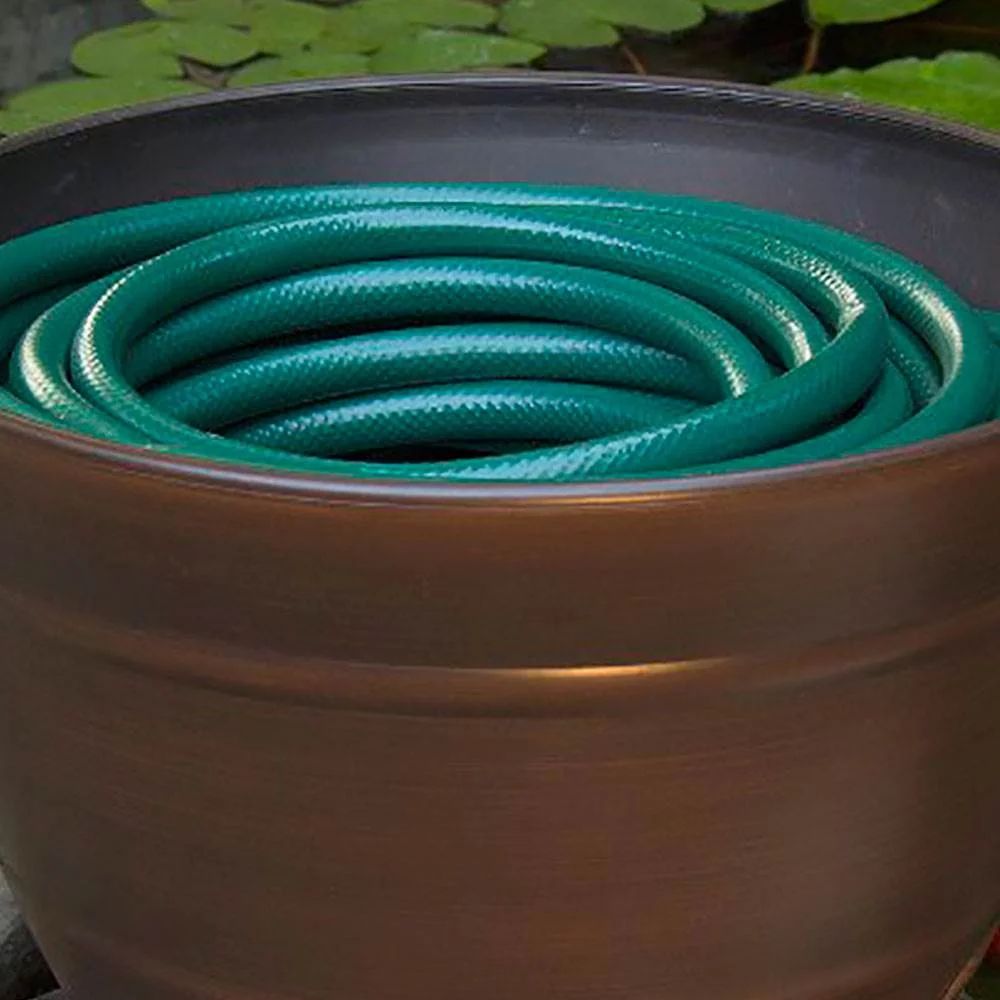 Liberty Garden LBG1924 Banded High Density Resin Hose Holder Pot, Bronze