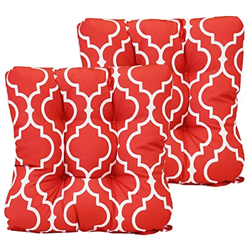 Aoodor 20'' x 20'' x 4'' Patio Chair Cushion Foam - Flower Pattern Set of 2