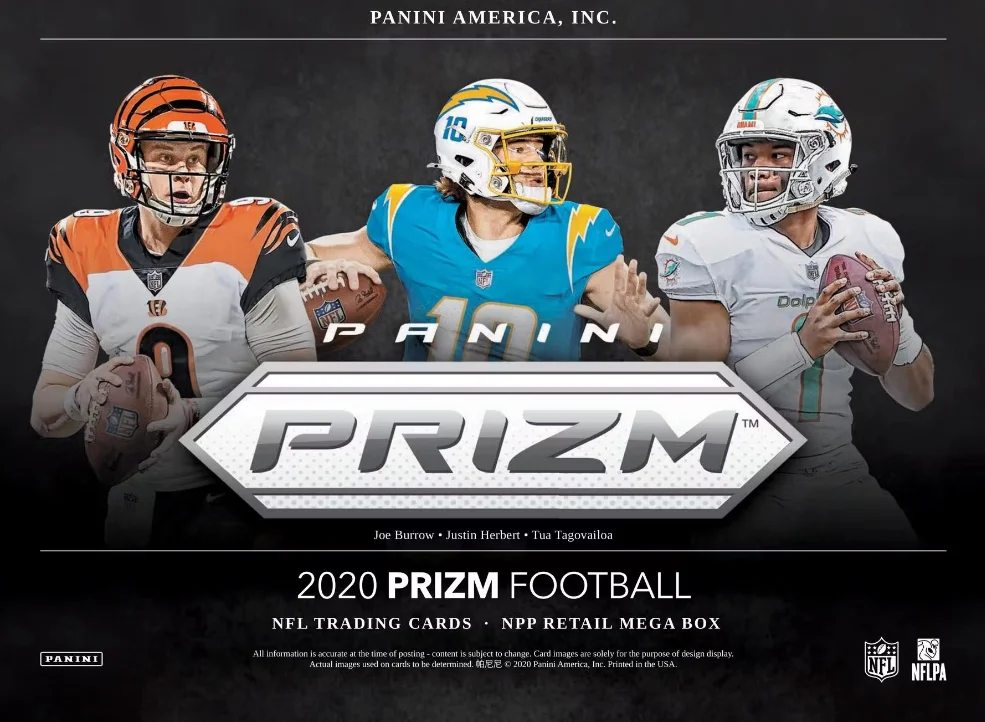 2020 Panini NFL Prizm Football Mega Box (Neon Green Pulsar Prizms)
