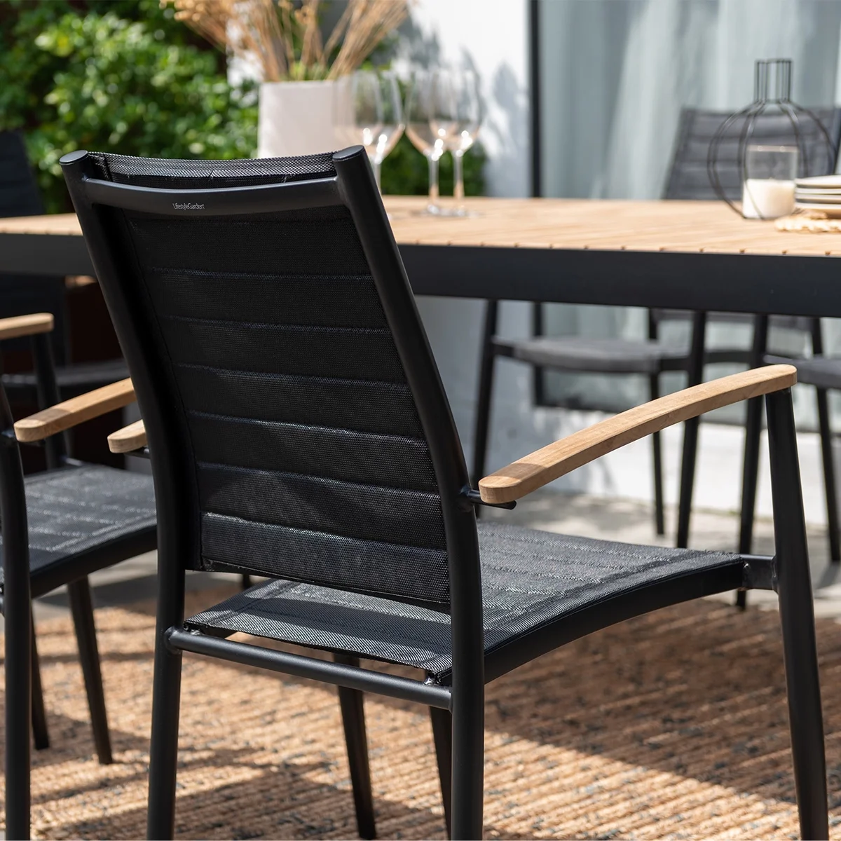 Amazonia Manly Beach 5-Piece Teak Wood 100% FSC Round Patio Dining Set