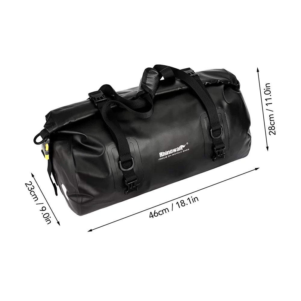 Rhinowalk 20L Waterproof Duffel Bag, Multifunctional Cycling Rear Seat Trunk Bag, Bike Rack Pannier for Boating and Traveling