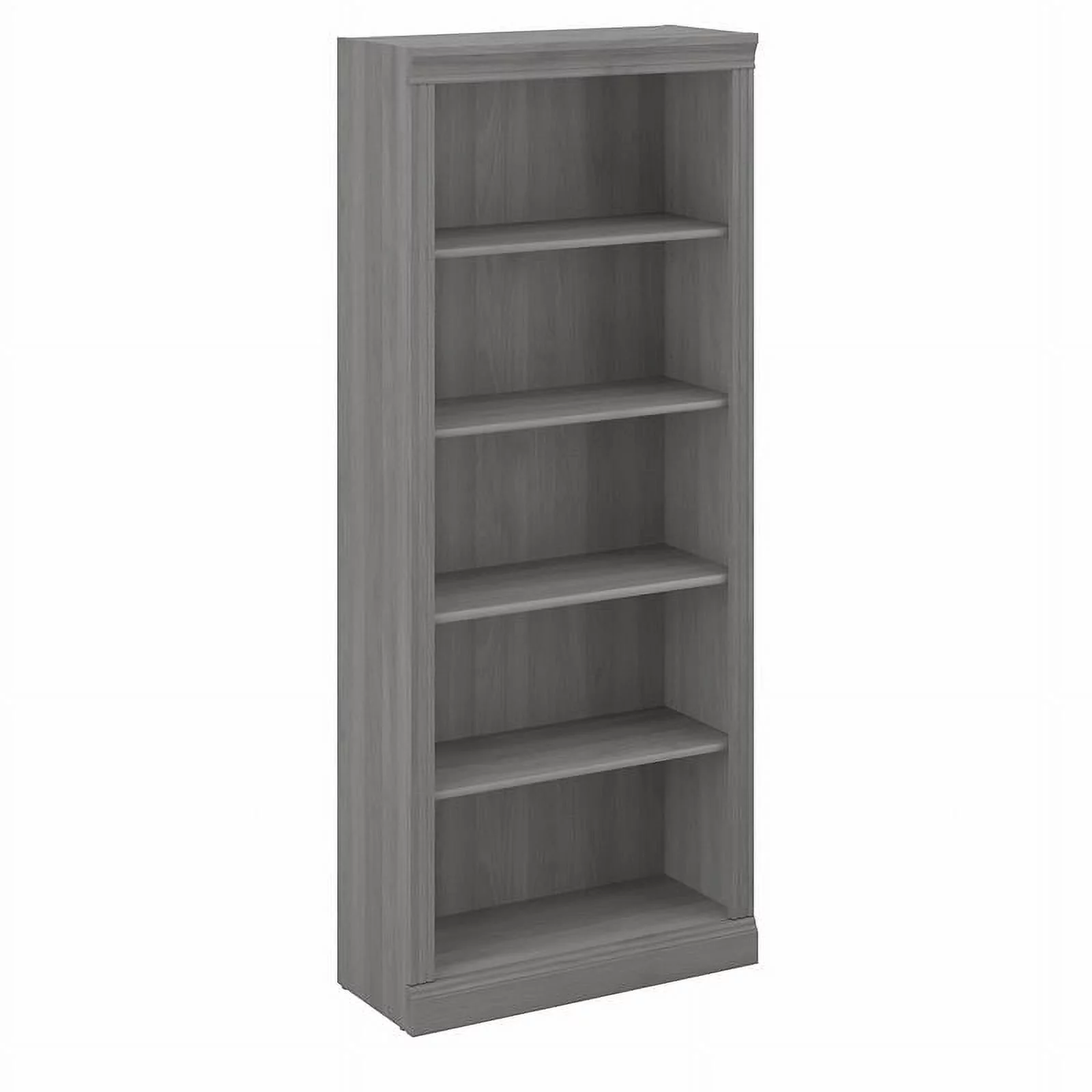 Pemberly Row Tall 5 Shelf Bookcase in Modern Gray - Engineered Wood