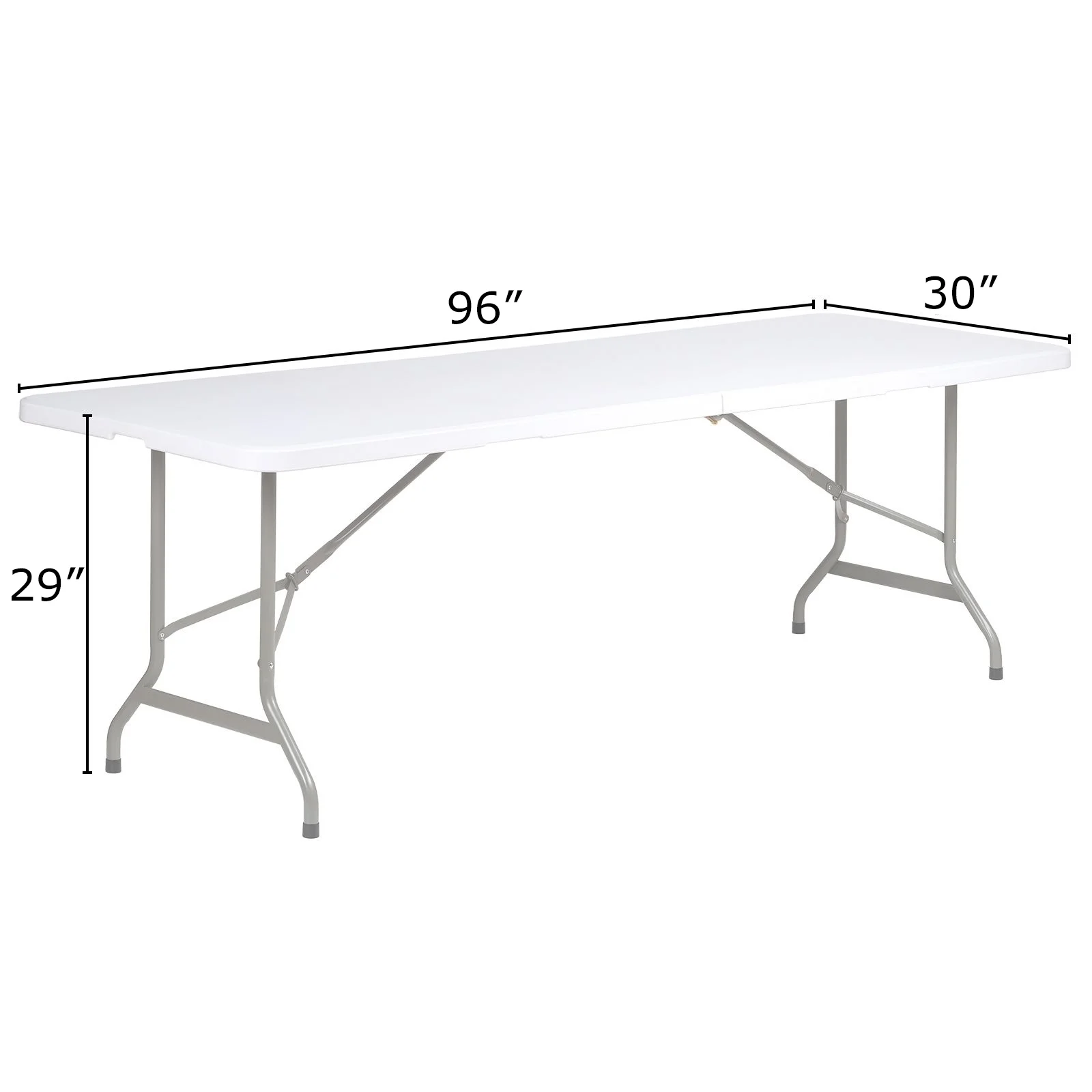 SUGIFT 8ft Plastic Folding Table, White