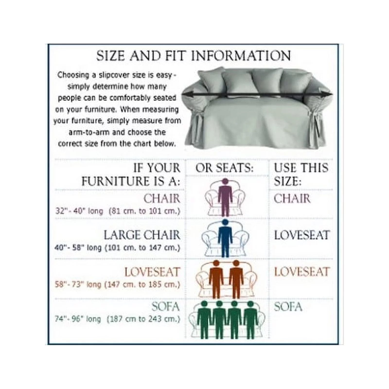 Cotton Twill 2 Piece Chair Slipcover in Gray