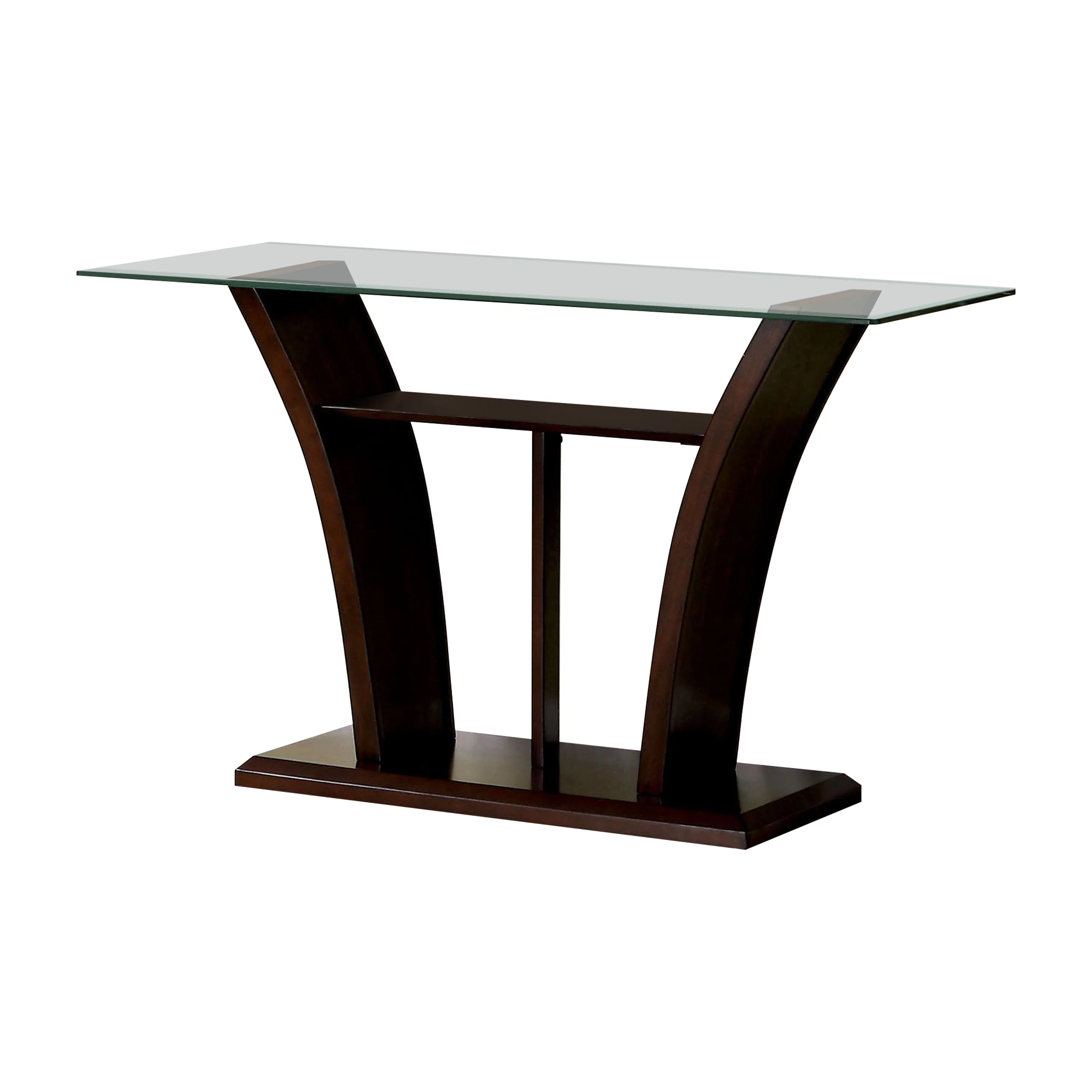 Furniture of America Panna 3-Piece Coffee Table Set, Dark Cherry