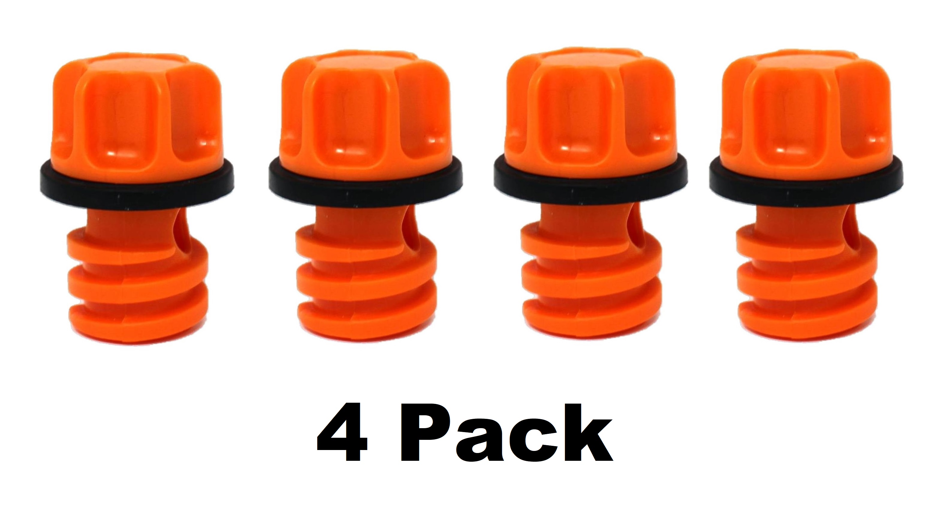 JSP Manufacturing Cooler Drain Plug & Gasket Assembly Compatible with Yeti, RTIC, ORCA, OVO, Bird Dog Coolers 70QT 110QT Orange (4)