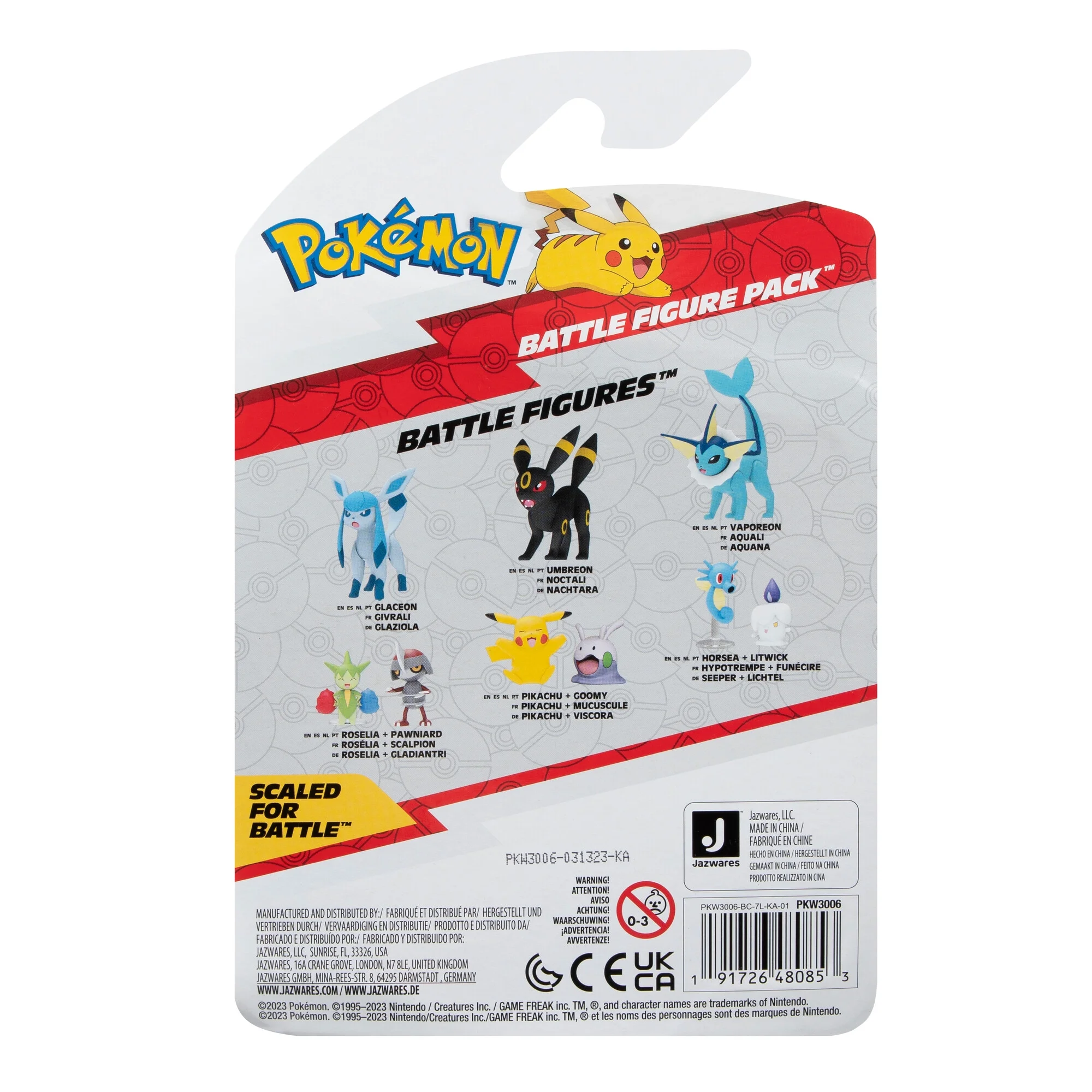 Pokemon Battle Figure 2 Pack - Features 2 inch Pawniard & Roselia