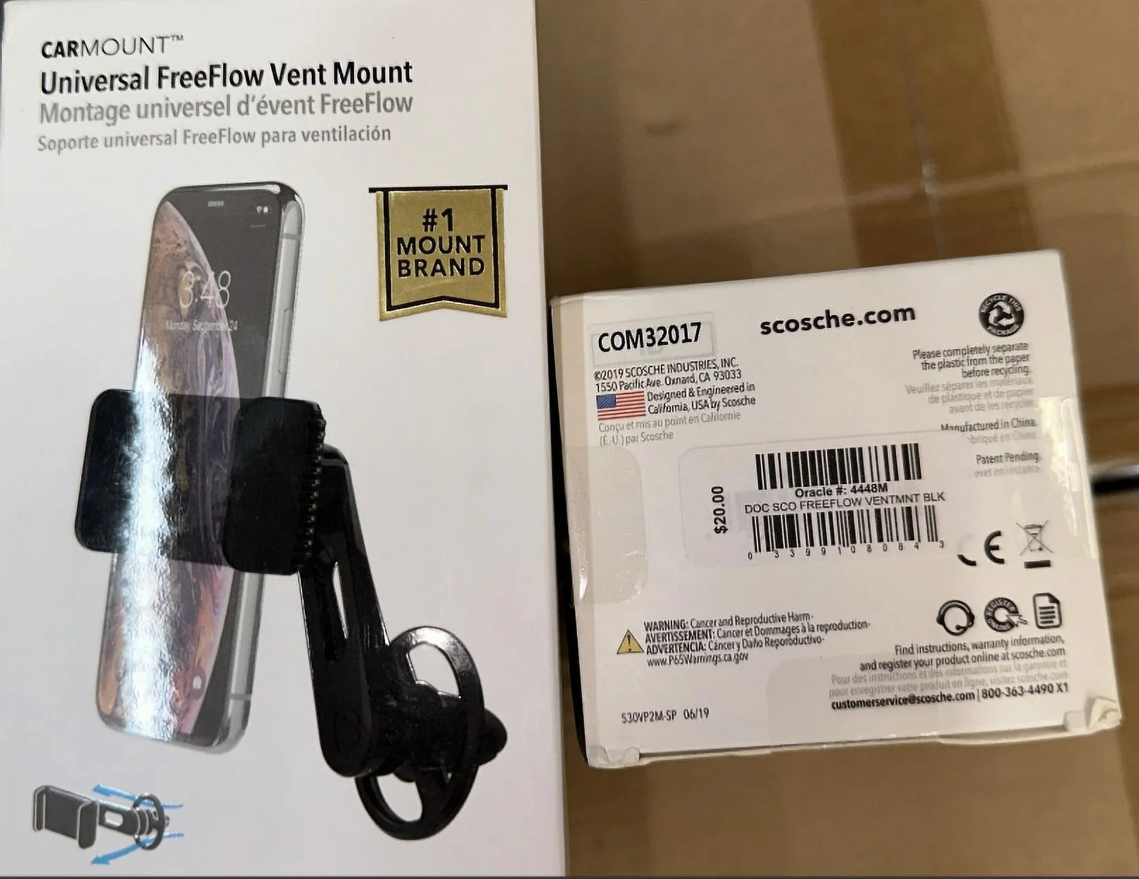 Scosche Universal FreeFlow Car Vent Mount Device Holder Non-Magnetic Adjust