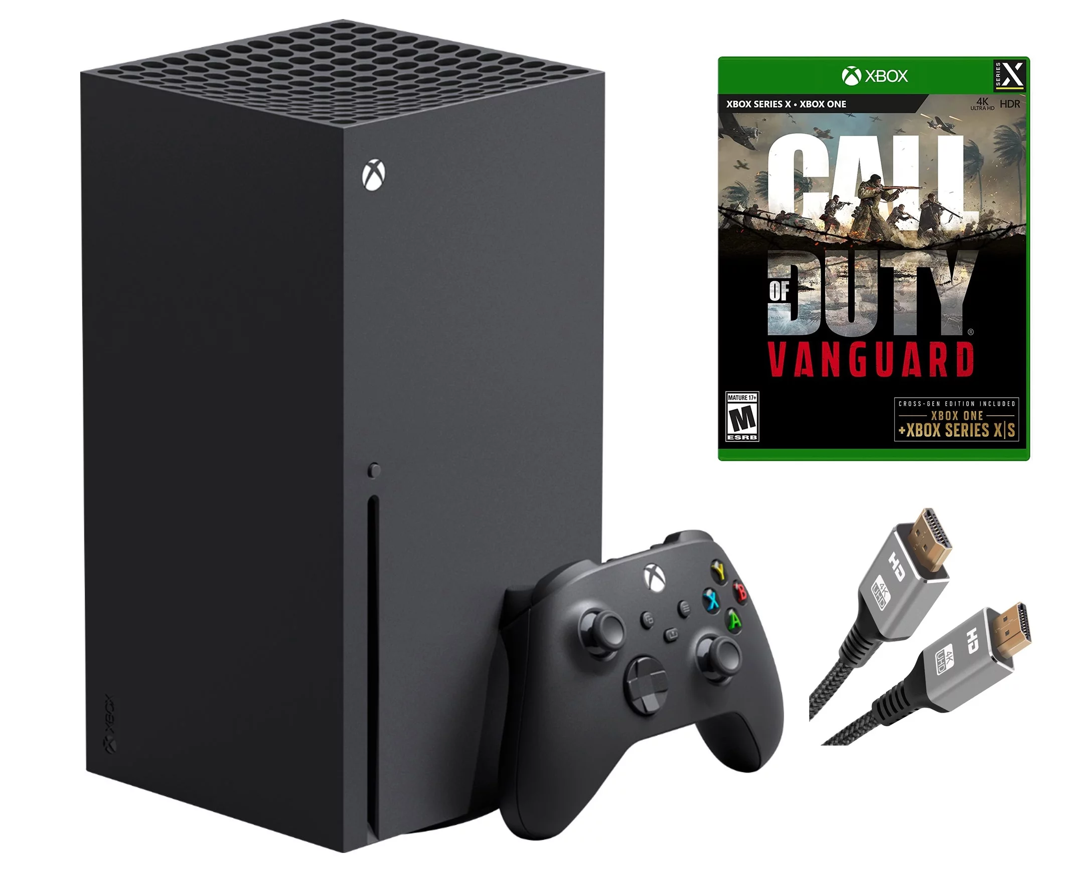2023 Newest Microsoft Xbox Series X–Gaming Console System- 1TB SSD Black X Version with Disc Drive Bundle with Call Duty of Vanguard Full Game and MTC12 High Speed HDMI Cabel