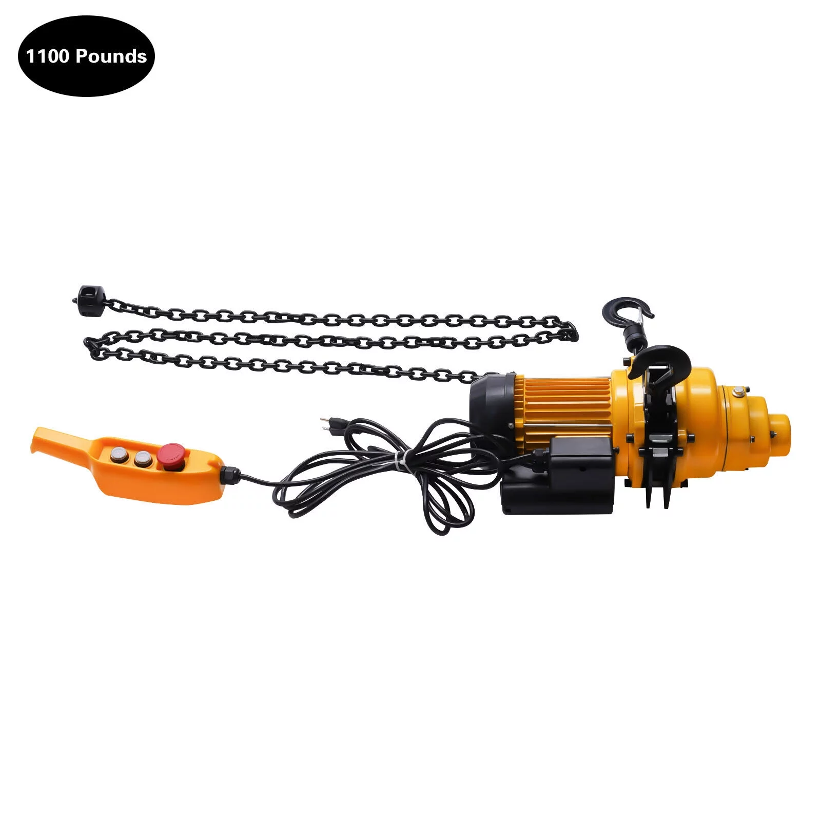 1/2Ton 1300W Electric Chain Hoist 1100Lb 13Ft Lifting Chain Hoist w/Wired Remote Control