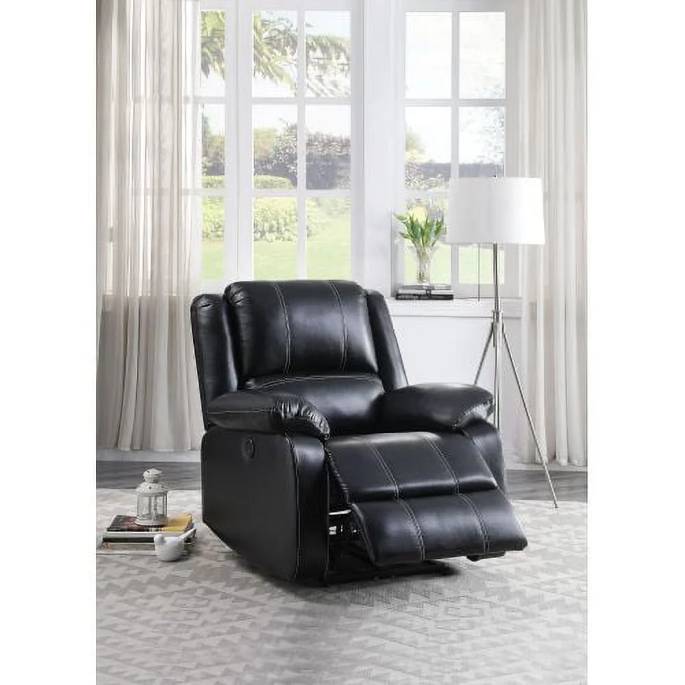 JHOOTUUO Zuriel Rocker Recliner (Motion) in Black PU 52287