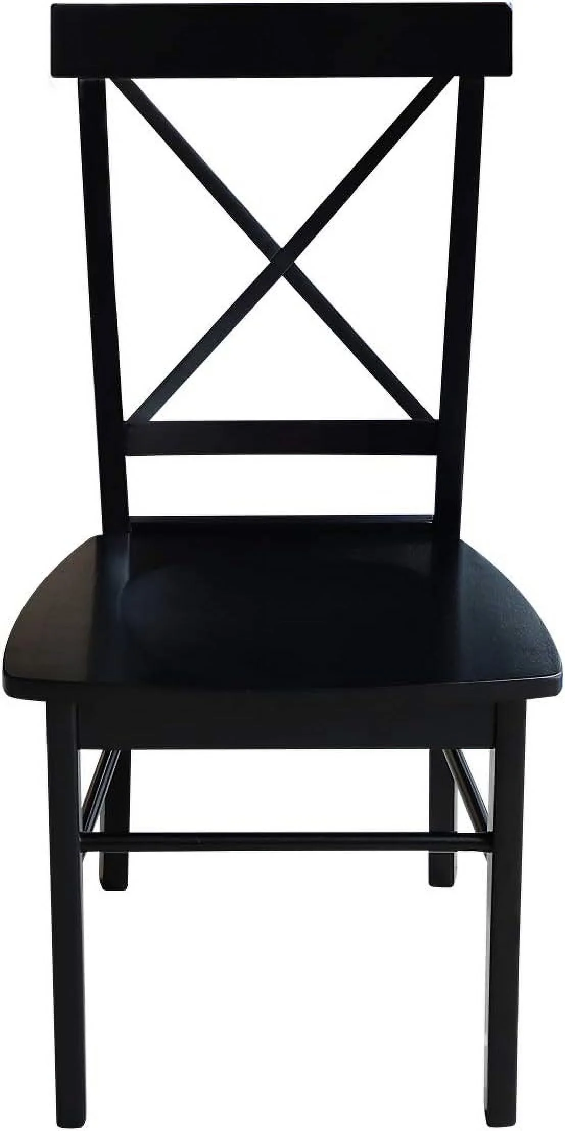 Set Of Two X-Back Dining Chair, Black