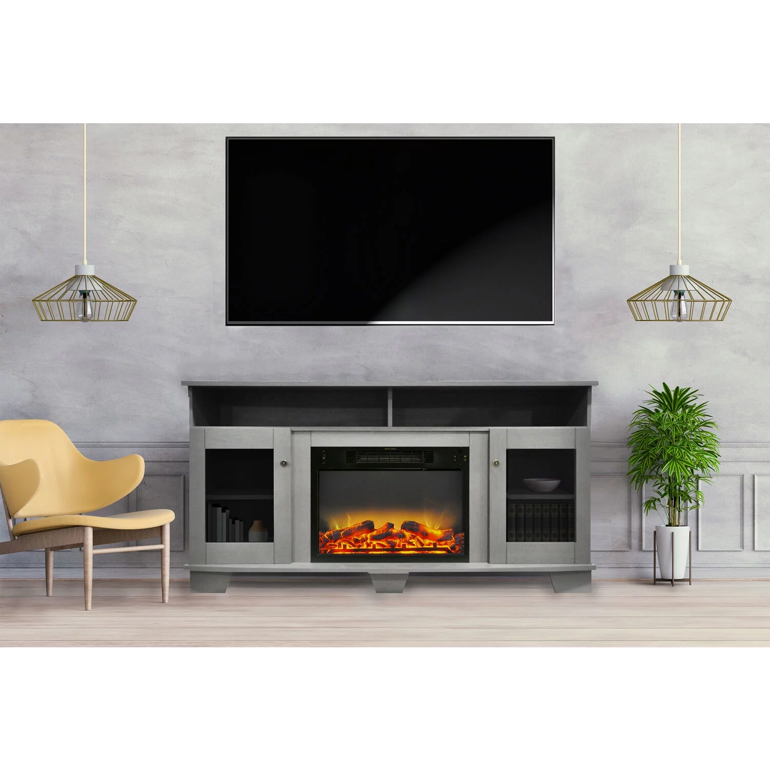 Cambridge Savona Electric Fireplace Heater with 59