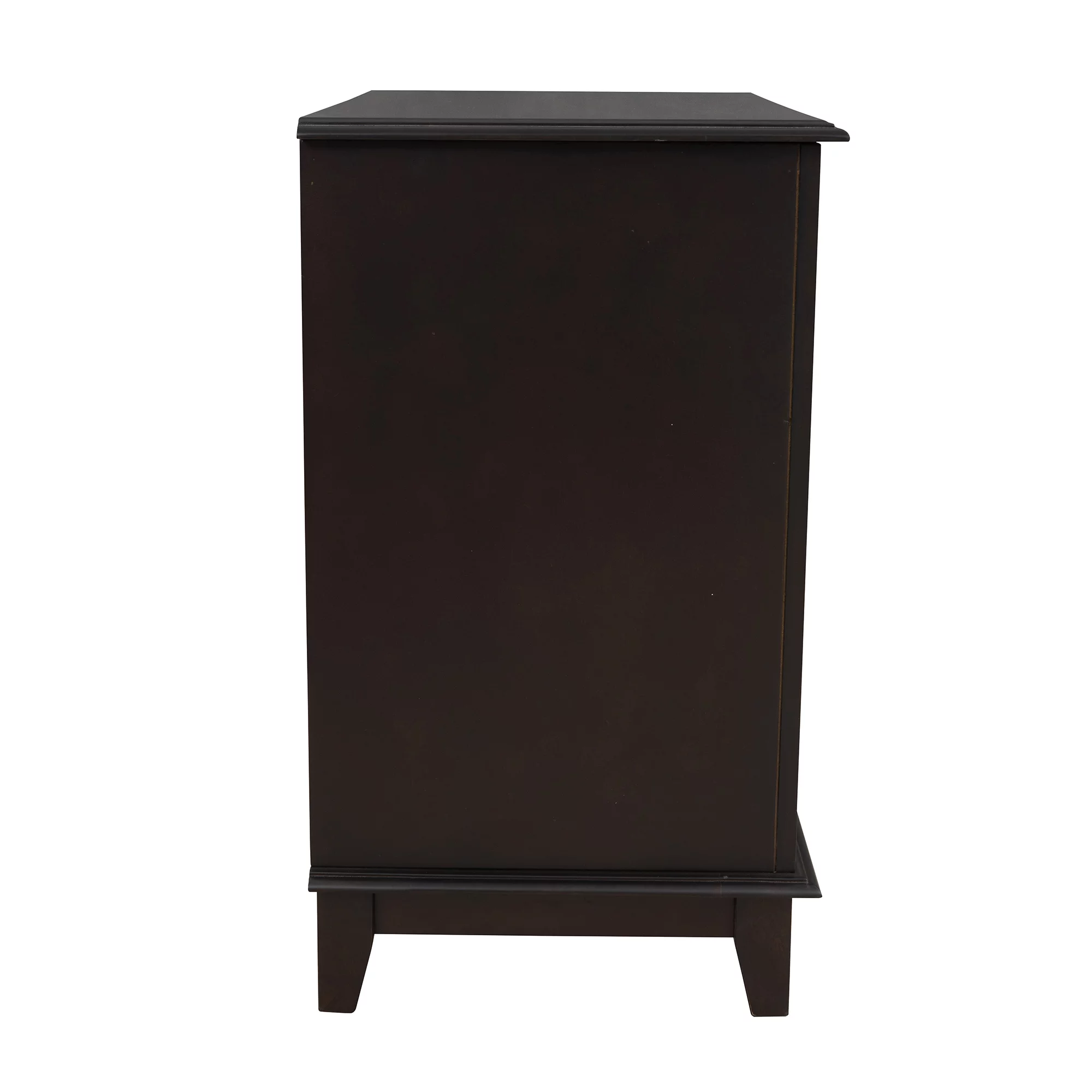 Modern Bedroom Nightstand with 3-Drawers, Espresso