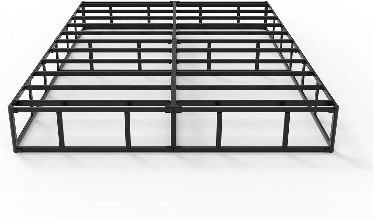 YILAN King Box Spring 7 Inch, Heavy Duty Metal Box Spring Bed Base with Fabric Cover, Mattress Foundation, Easy Assembly, Noise Free, Black