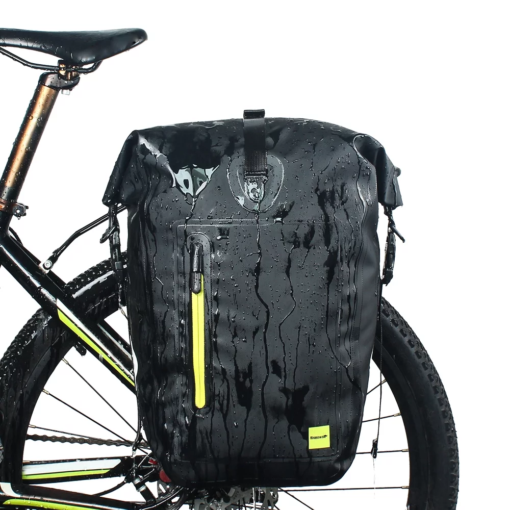 25L Waterproof Bike Bicycle Rear Rack Pannier Bag Cycling Rear Seat Bag Shoulder Bag