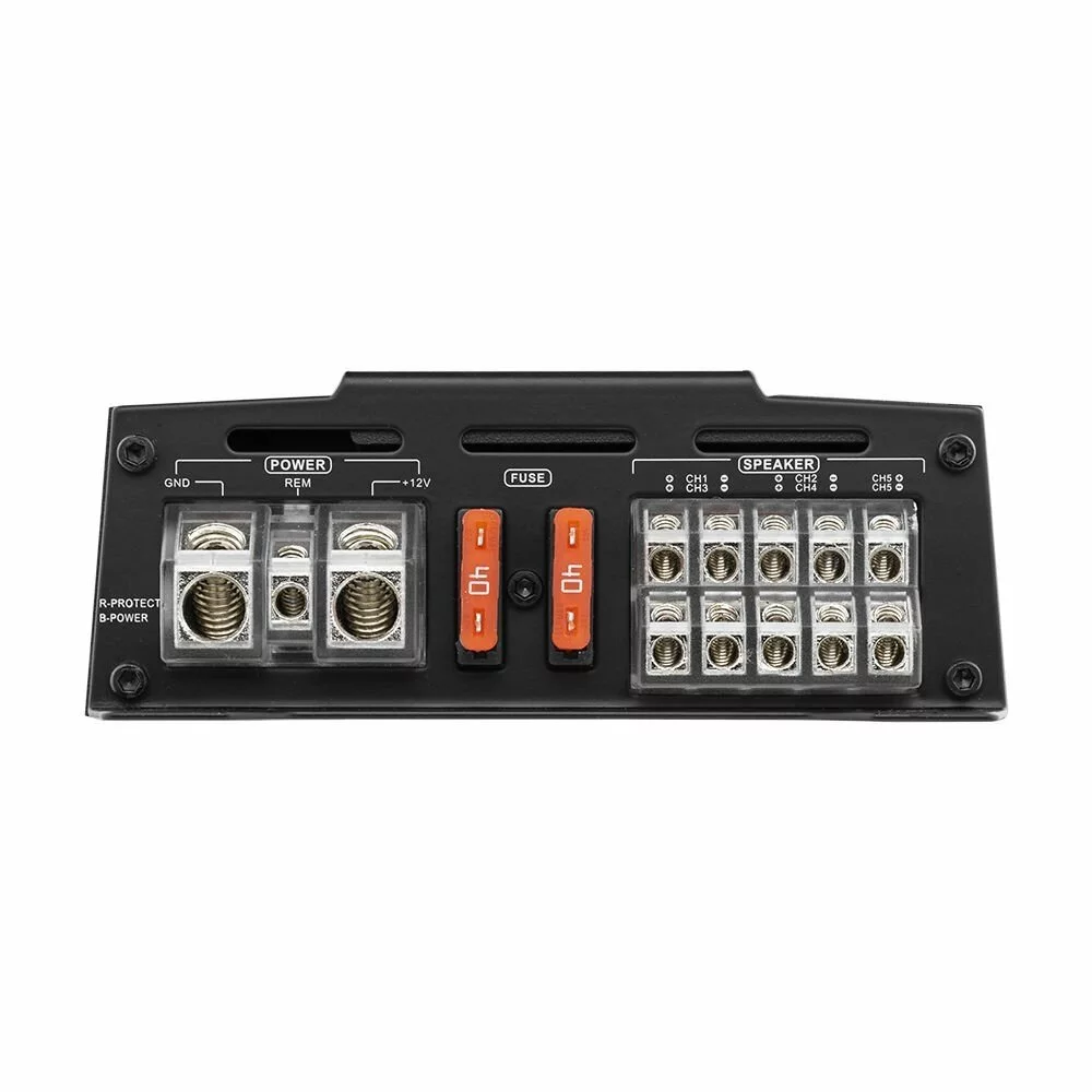 DS18 CANDY-X5B + Free Belva BAK46 4 Gauge Amp Wiring Kit 2000W Peak (800W RMS) Candy-X Series Full Range Class D 5-Channel Amplifier with Bass Remote