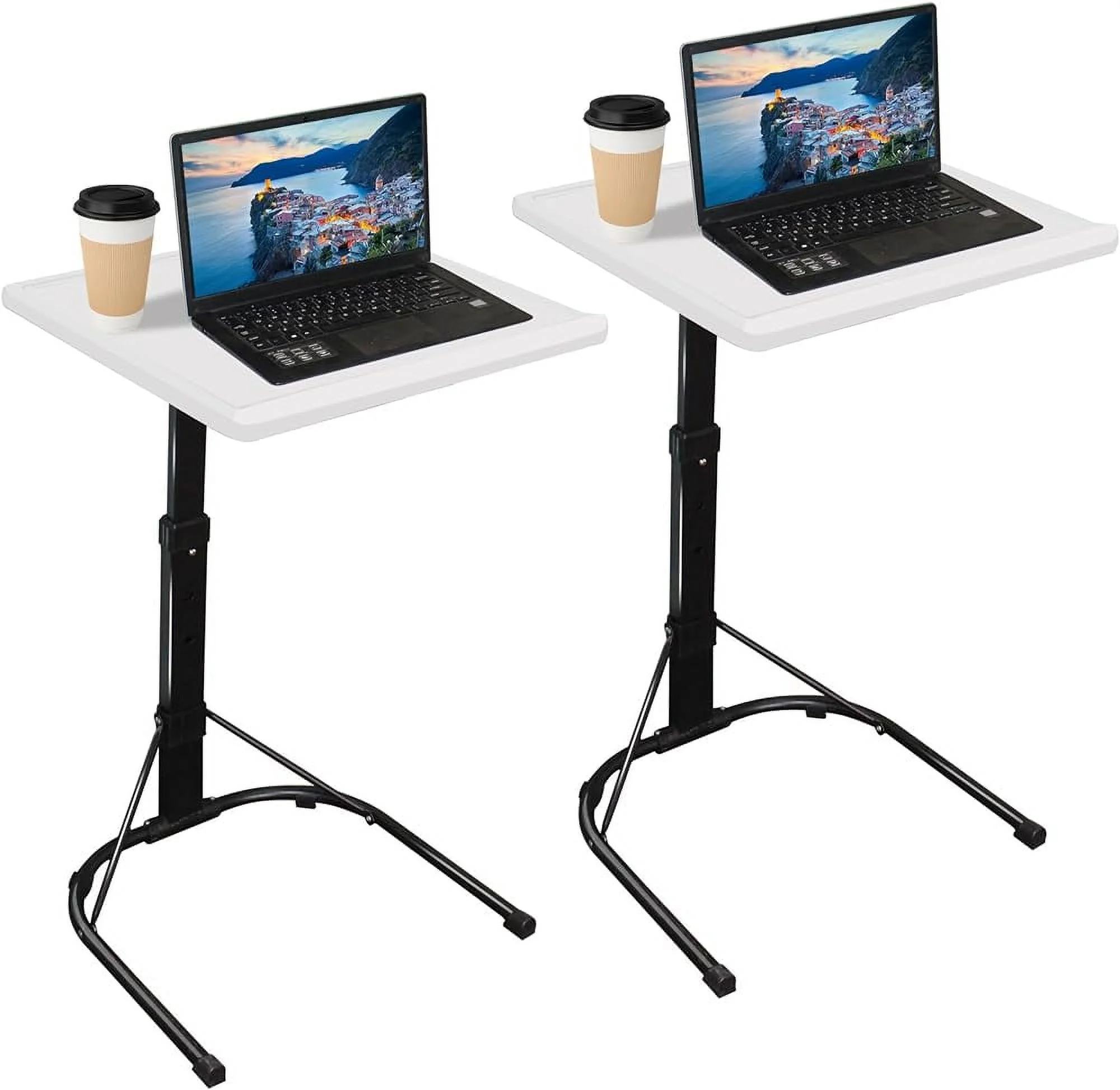 HYHBIBOOM Folding TV Tray   Adjustable TV Dinner   Portable Tables Folding for Eating and Laptops  Adjustable Height  with 3 Height & 3 Angle()