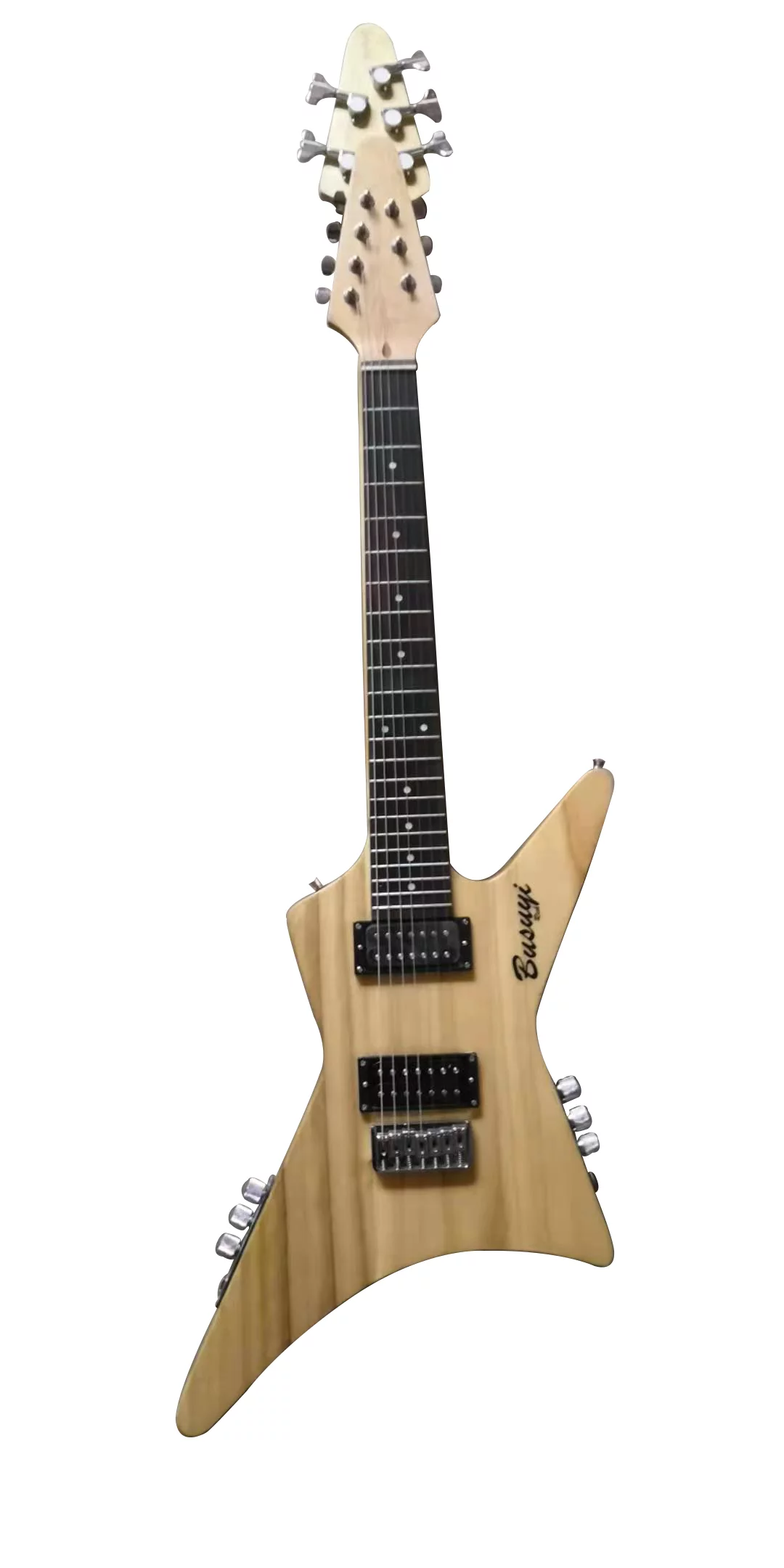 5 String Bass/ 7 String Lead Double Neck Busuyi Guitar Right (Natural) All levels