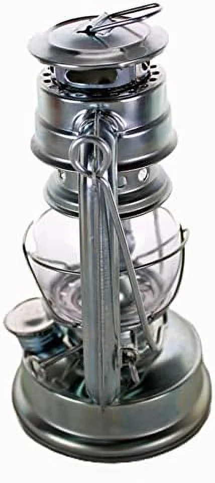 Silver Kerosene Oil Lantern Emergency Hanging Light / Lamp - 8 Inches (4)