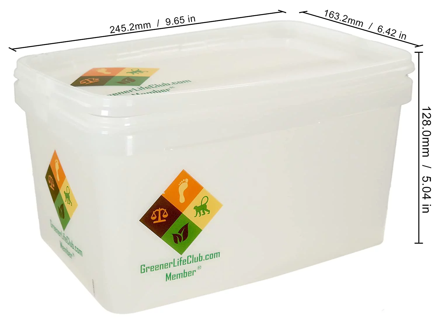 Beef Tallow - 7 pounds shipped in a safety-sealed freezer and microwave safe square pail with resealable lid and removable handle