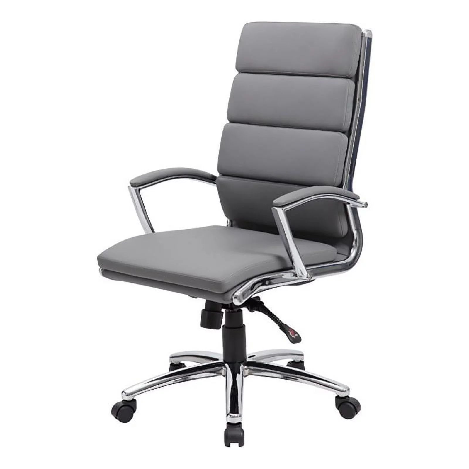 Scranton & Co Modern Faux Leather Adjustable Executive Office Chair in Gray
